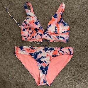 Maaji Pink and Blue Tie-Dye Bikini
